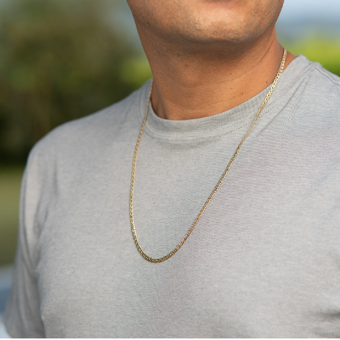 Cadena Entrelazada italiana para caballero en Oro Laminado 18K