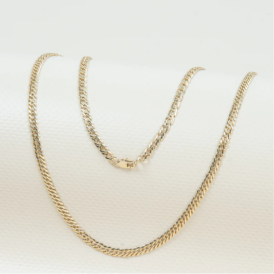 Cadena Entrelazada italiana para caballero en Oro Laminado 18K