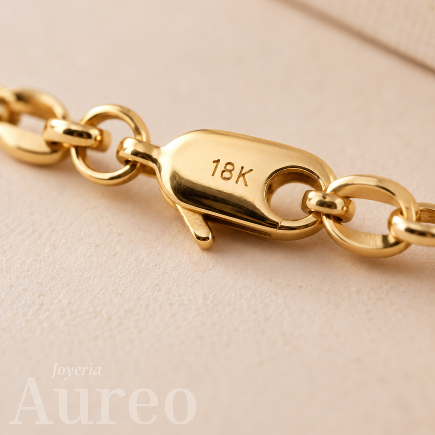 Pulsera para caballero granito de arroz Oro laminado 18k